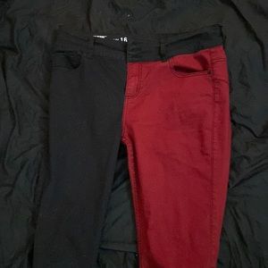 hot topic jeans hi-rise super skinny size 16